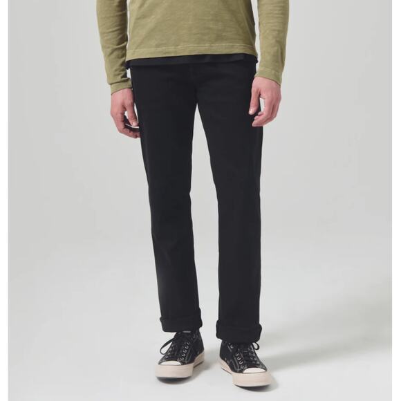 Citizens Of Humanity Other - Citizens of Humanity Sid Jeans Mens Sz 33 Raven Black Straight Leg Mid Rise Dark